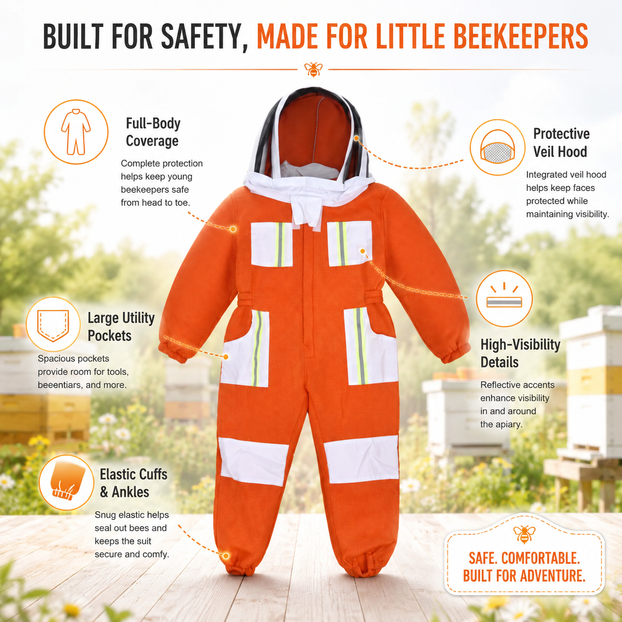 Child Full Body Beekeeping Clothing