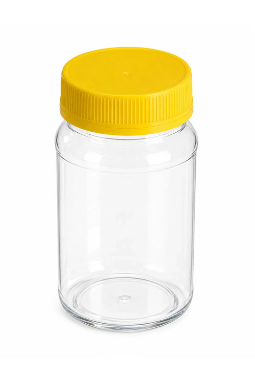1 kg / 2.2 lb Round PET Honey Jar with Tamper-Evident Lid – Single Jar