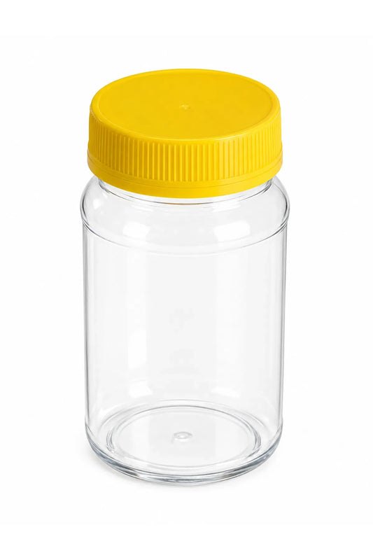 1 kg / 2.2 lb Round PET Honey Jar with Tamper-Evident Lid – Single Jar