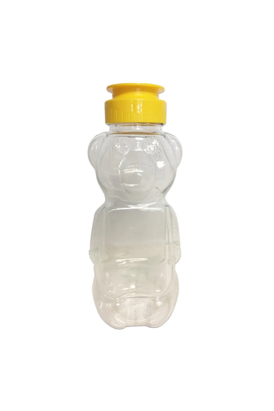 Honey Bear Squeeze Bottles with Yellow Flip-Top Lids – 188 Pack