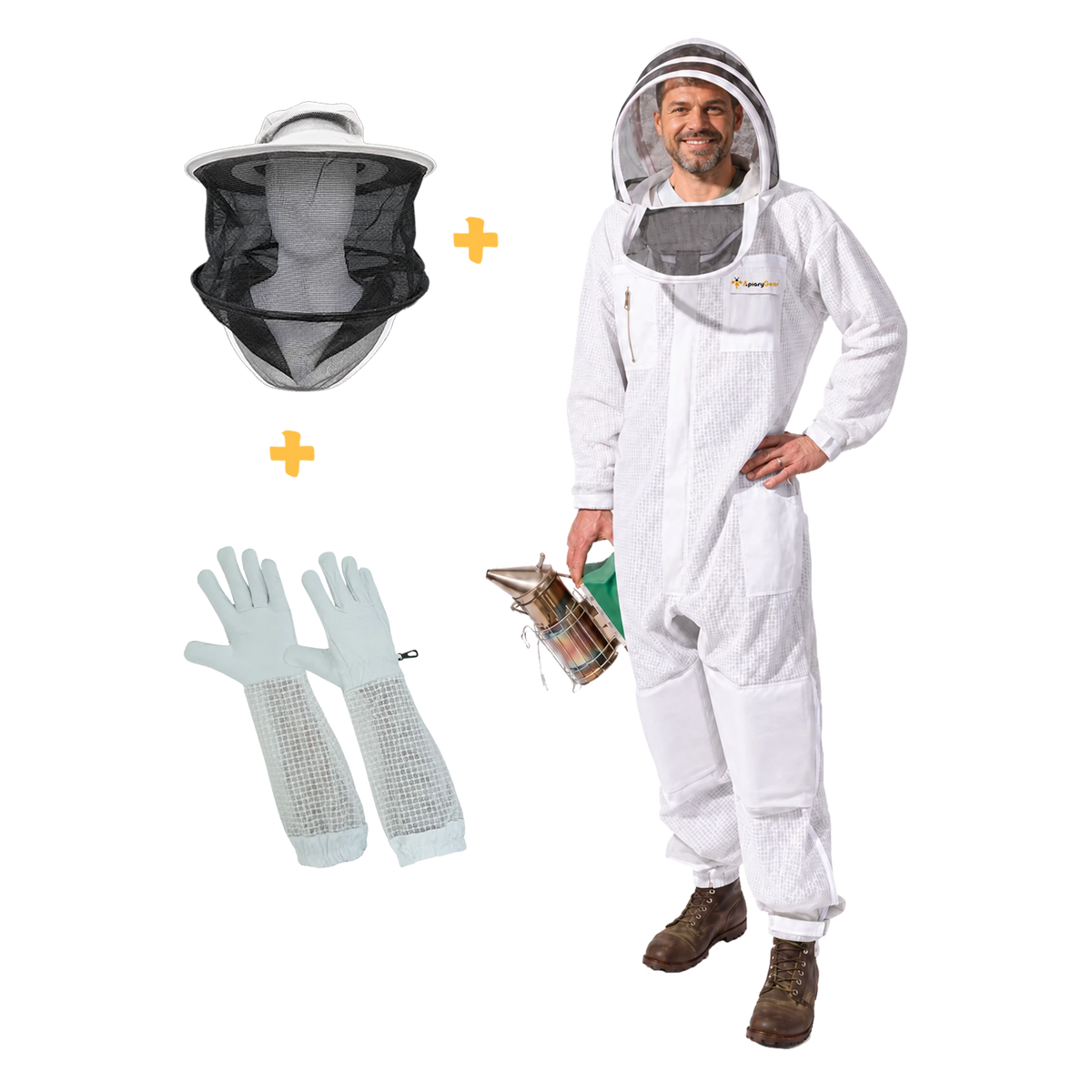 3 Layer Beekeeping Suit（with two hats and gloves）