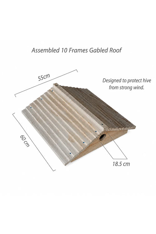 Ventilated Gabled Beehive Roof – 8 & 10 Frame