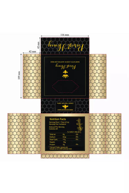 Wooden Comb Honey Boxes with Packaging – Set of 8
