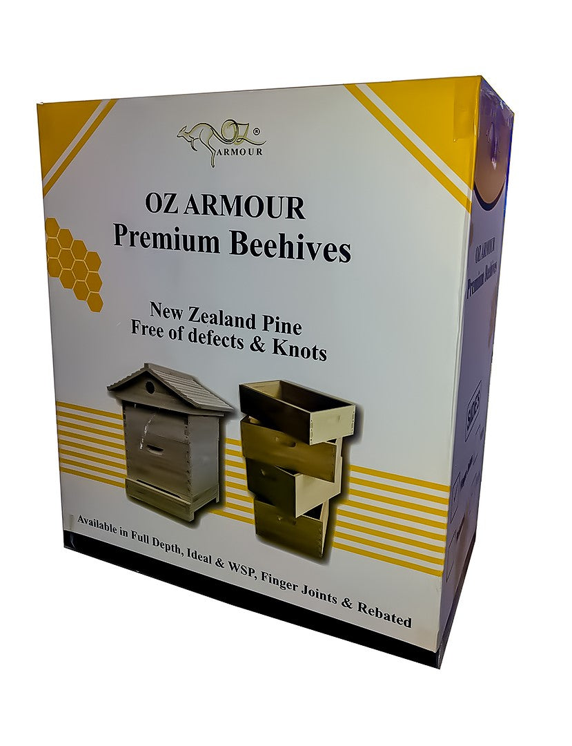 Flat-Pack Beehive with Mesh Bottom Board & Beetle Tray – 8 or 10 Frame