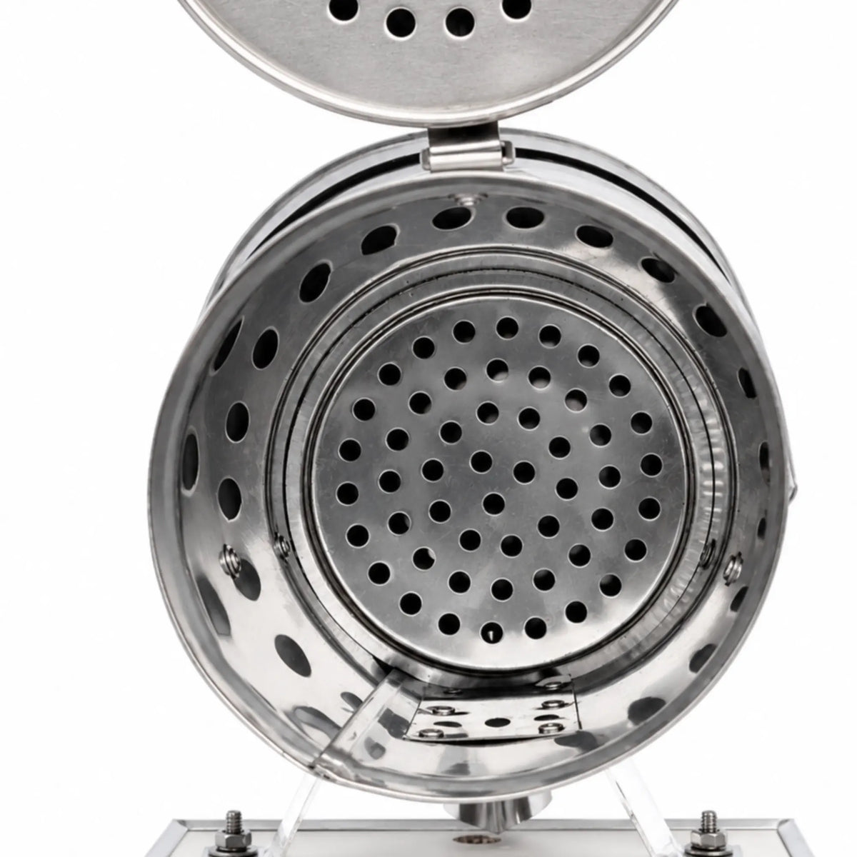Pink Stainless Steel Beekeeping Smoker with Heat Shield