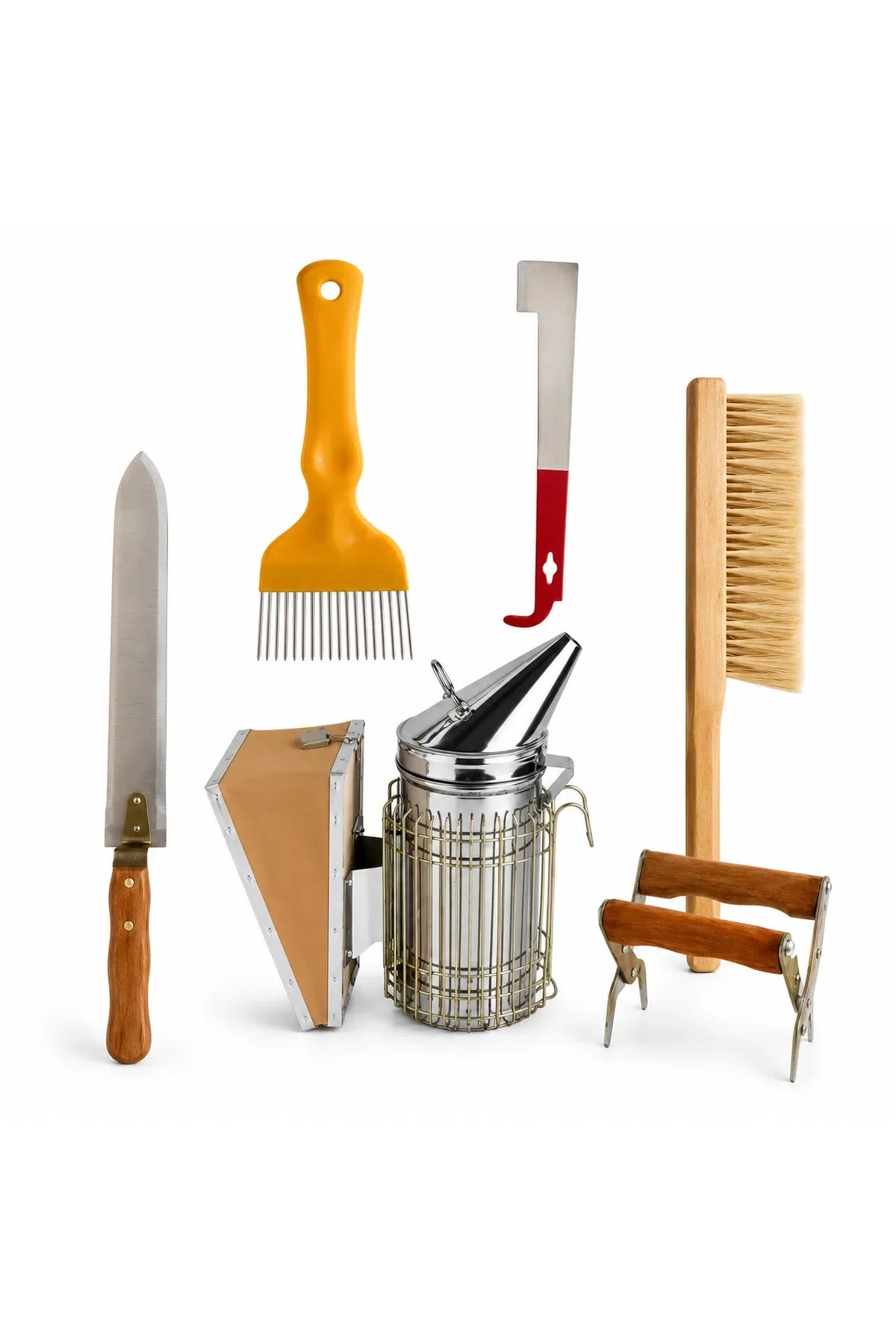 6-Piece Beekeeping Tool Kit with Smoker, Hive Tools & Uncapping Tools